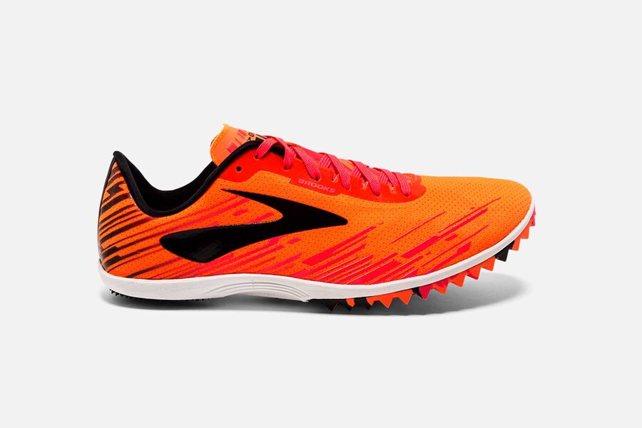 Brooks Mach 18 Spikeless Mens UK - Cross Country Shoes - Orange/Pink/Black 861-HIZCAK